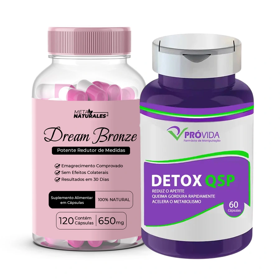 Dream Bronze - 120 Cápsulas com Detox QSP - 60 Cápsulas
