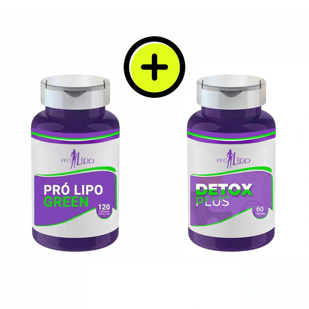 Pró Lipo Green - 120 Cápsulas + Detox Plus - 60 Cápsulas